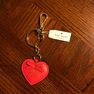 Kate Spade Geranium Heart Keychain